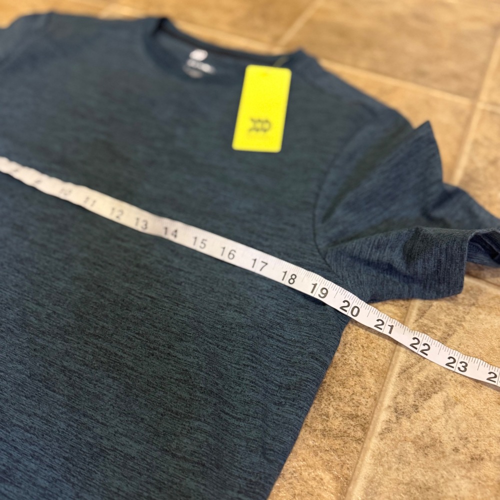 All in Motion Mens Soft Stretch T-Shirt Blue Heather S Quick Dry UPF 50+ P6R576 - Picture 4 of 12